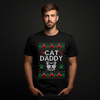 Thumbnail for Cat Daddy Ugly Christmas Sweater Men's T Shirt