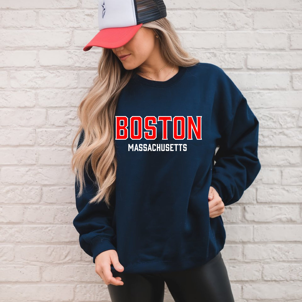 Meet Me In Boston Baseball Crewneck Sweatshirt