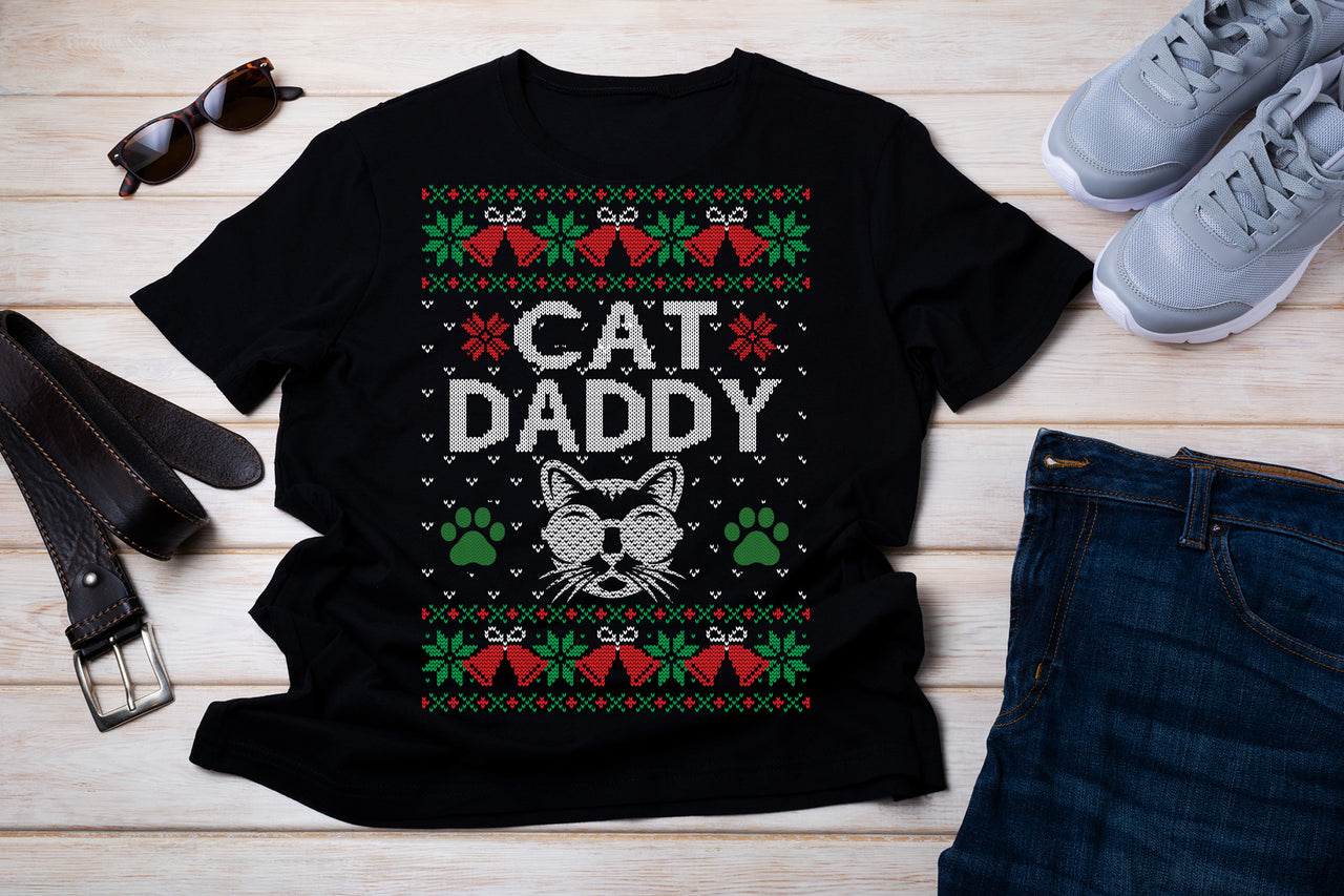 Cat Daddy Ugly Christmas Sweater Men's T Shirt