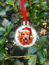 Thumbnail for Dog Breed Holiday Illustration Acrylic Christmas Ornament