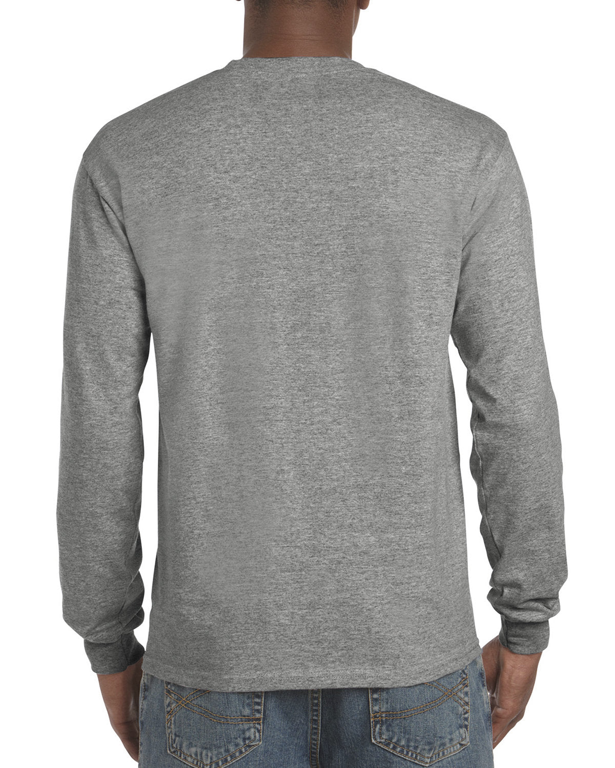 Heather Gray Long Sleeve Multipack Men 's T Shirts