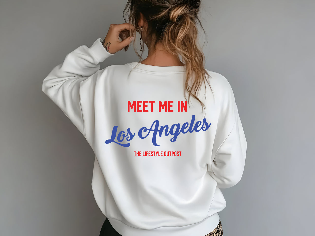 Meet Me In Los Angeles Baseball Crewneck Sweatshirt