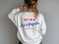 Thumbnail for Meet Me In Los Angeles Baseball Crewneck Sweatshirt