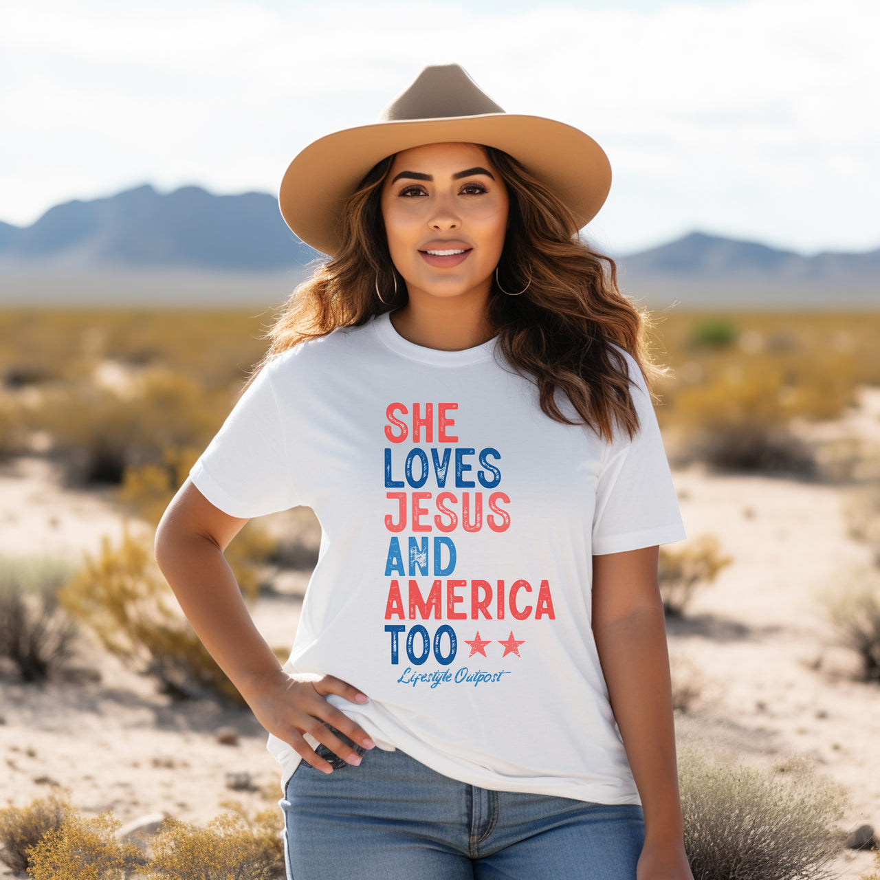She Loves Jesus and America Too Patriotic T Shirt