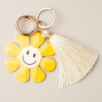 Thumbnail for Smiley Face Flower Enamel Keychain