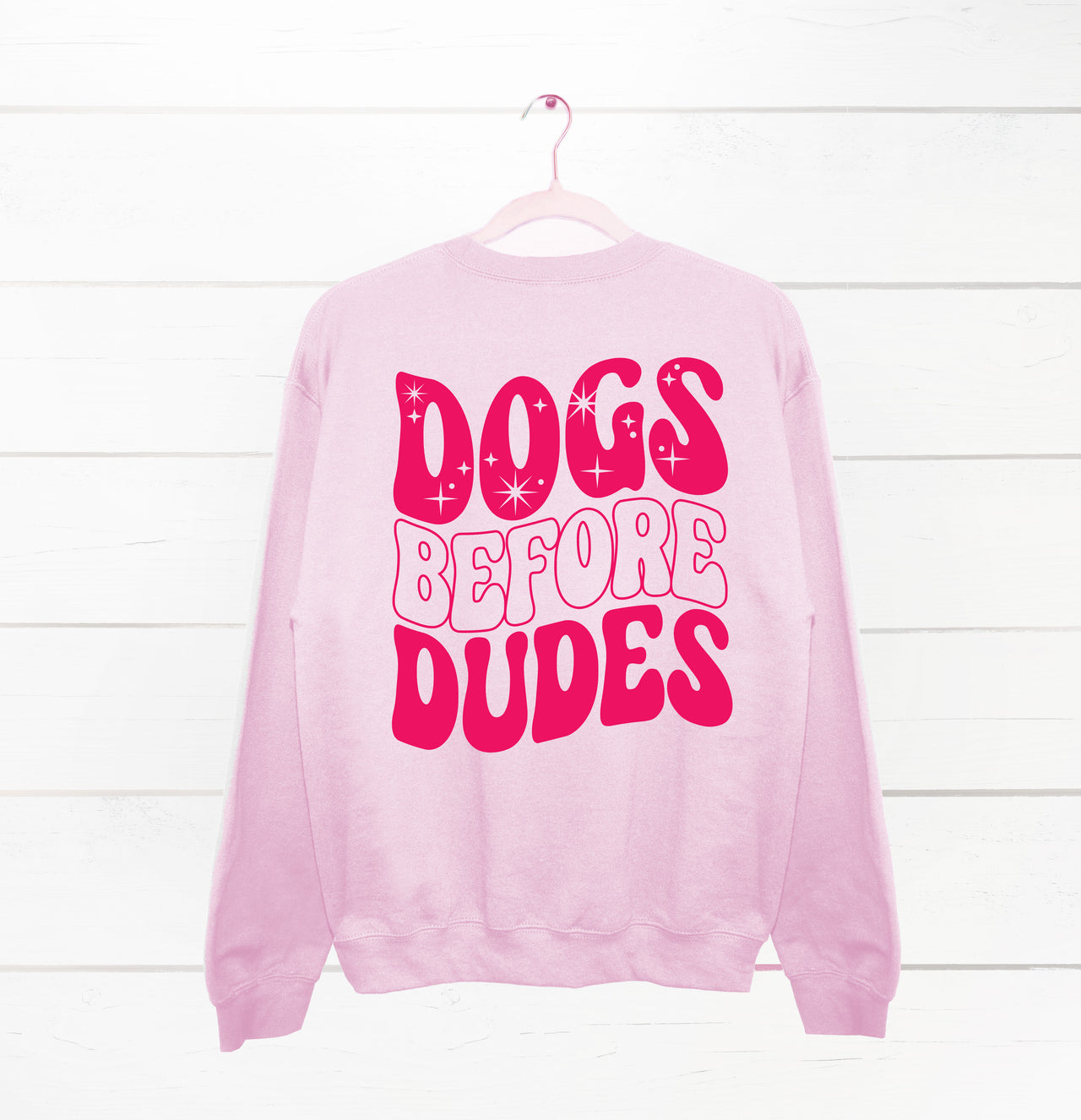 Dogs Before Dudes Barbie Inspired Preppy Crewneck Sweatshirt