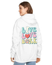 Thumbnail for Live Love Bark Preppy Hooded Pullover Sweatshirt